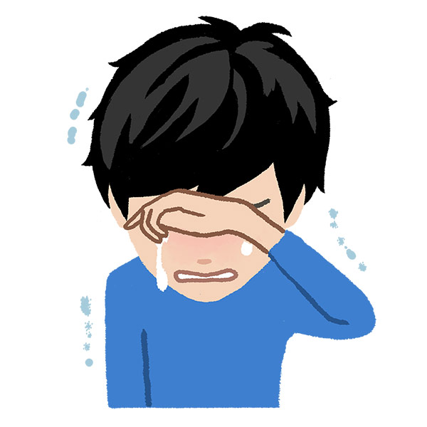 泣く男性のイラスト 無料素材のイラストegg