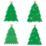 シンプルな緑色のクリスマスツリーのイラスト