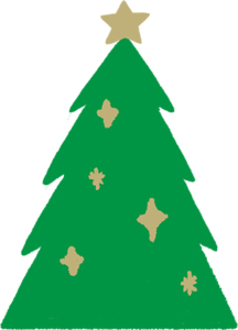 シンプルなクリスマスツリーのイラスト3
